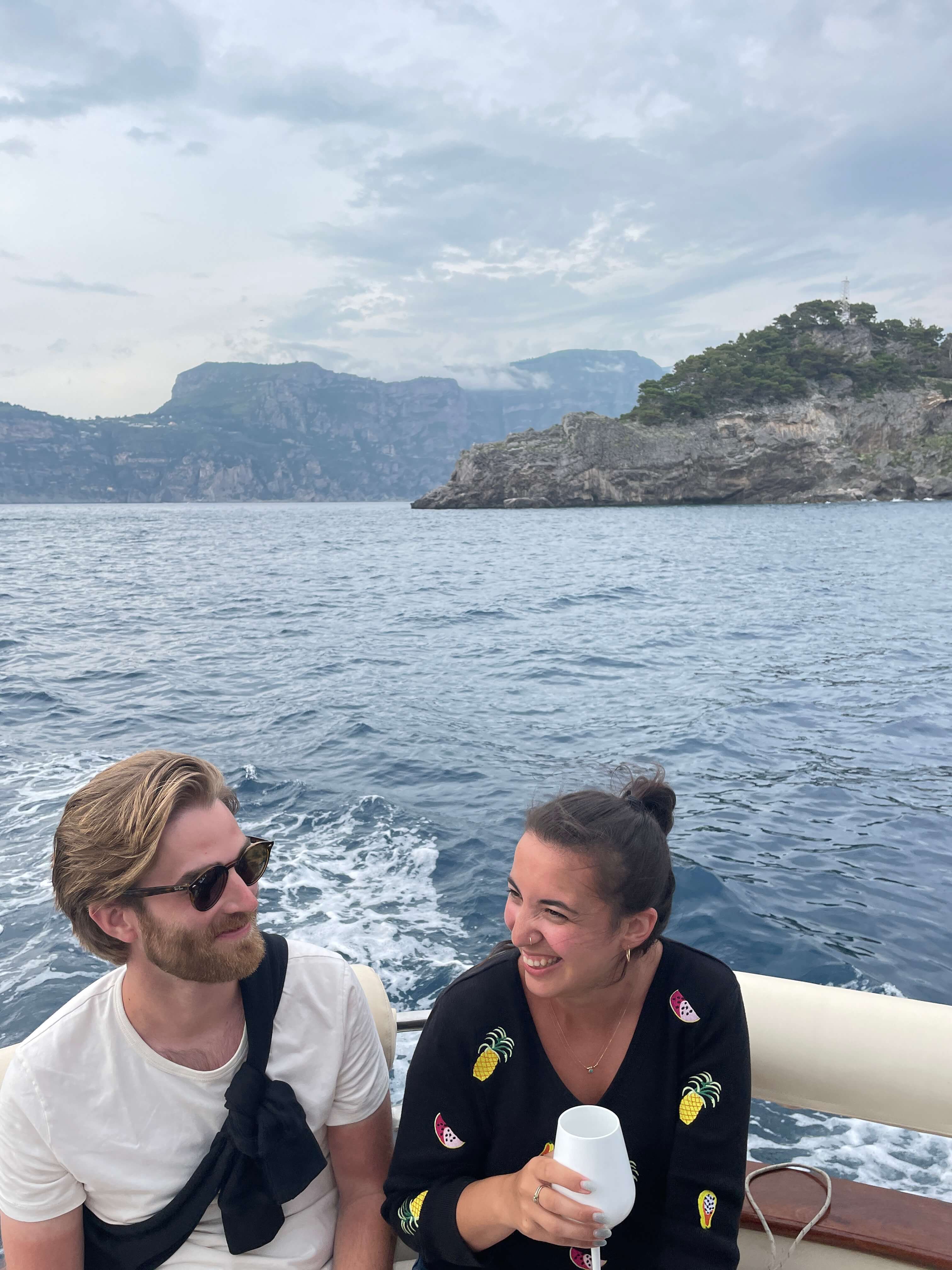 Jake and Alley on a boat